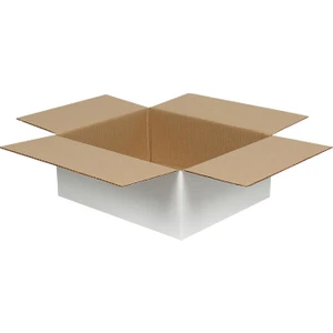 30x25x12cm Tek Oluklu Koli -Beyaz 10'lu