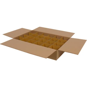 43,5x29x9cm Seperatörlü Çay Bardağı Kolisi -Kraft 5'li