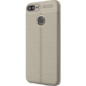 Case 4U Huawei Honor 9 Lite Kılıf Rugan Armor Deri Görünümlü Yüksek Kalite Silikon Niss Gri