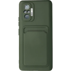Xiaomi Redmi Note 10 Pro Kılıf Kartvizitli Silikon Kelvin - Koyu Yeşil
