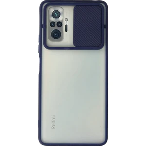 Xiaomi Redmi Note 10 Pro Kılıf Kamera Korumalı Lens Sürgülü Sert Silikon - Lacivert