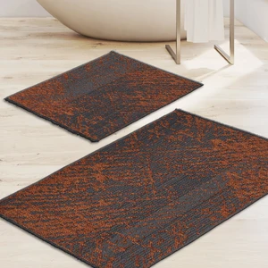 Alanur Home Alanur Roma Şönil Dokuma Eskitme 2 Li Klozet Takımı Kiremit