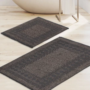 Alanur Home Alanur Venedik Şönil Dokuma Eskitme 2 Li Klozet Takımı Gri