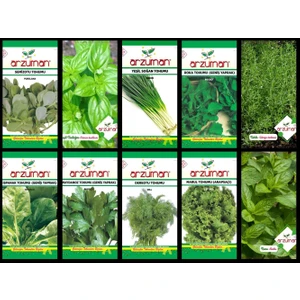 Arzuman Yerli 10 Çeşit Yeşillik Tohum Seti