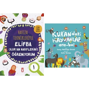 Hafıza Teknikleriyle Elifba Öğreniyorum - Kuran'daki Hayvanlar Ara-Bul 2 Kitap Set