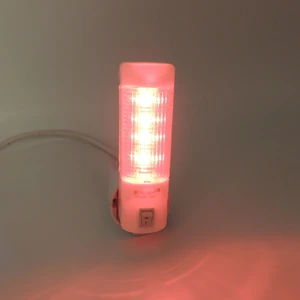 Uzun LED Gece Lambası 0,5W Tasarruflu Işıklı Fişli Düğmeli