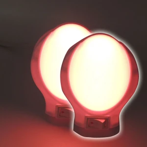 Ufo LED Gece Lambası 0,5W Tasarruflu Işıklı Fişli Düğmeli 2 Adet