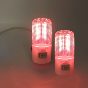 Kısa LED Gece Lambası 0,5W Tasarruflu Işıklı Fişli Düğmeli 2'li