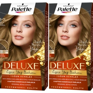 Deluxe Saç Boyası 8-01 Küllü Açık Kumral 2li