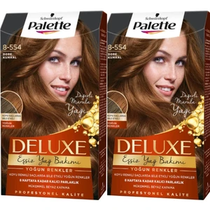Deluxe Saç Boyası 8-554 Dore Kumral 2li