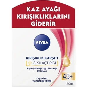 45+ Yaşa Özel Yüz Bakım Kremi Kırışık Karşıtı
