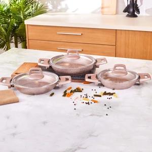 Biogranit Rosegold 6 Parça Sahan Seti