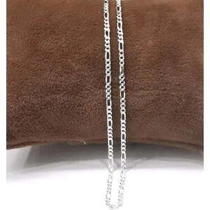 Omar Silver Unisex Ince Figaro 2,2 mm 925 Ayar Gümüş Kolye Zincir