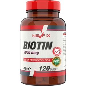 Biotin 5000 Mcg 1 Kutu 120 Tablet