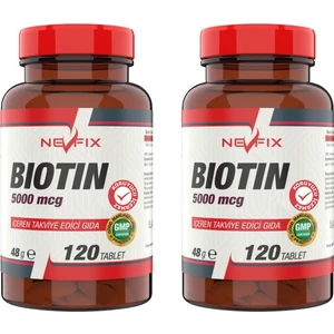 Biotin 5000 Mcg (2 Kutu) 120 Tablet