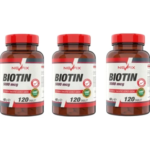 Biotin 5000 Mcg (3 Kutu) 120 Tablet