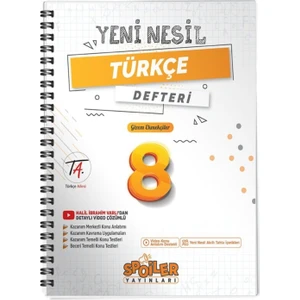 Spoiler 8. Sınıf Yenı Nesıl Turkce Defterı