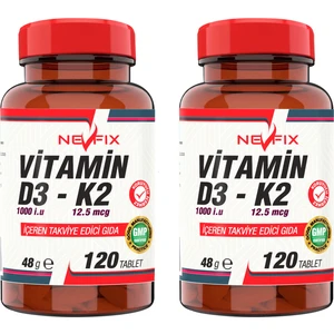 Vitamin D3-K2  (2 Kutu) 120 Tablet