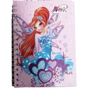 Winx Club  Spiralli A6 Karton Kapak Not Defteri 80 Yaprak Çizgili