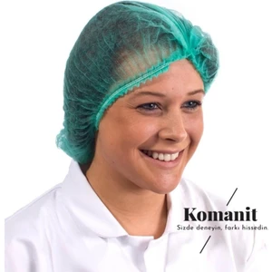 Komanit Tekstil Bone, Tek Kullanımlık Yeşil Akordeon Bone (50X45CM) 100 Adet