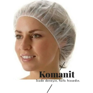 Komanit Tekstil Bone, Tek Kullanımlık Beyaz Akordeon Bone (50X45CM) 100 Adet