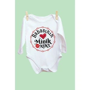 Babasının Minik Aşkı Desenli Uzun