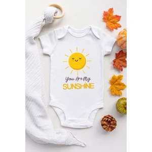 You Are My Sunshine Desenli Organik Çıtçıtlı Body