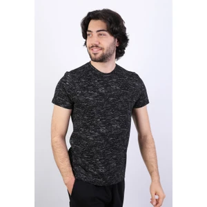 Desenli Erkek Bisiklet Yaka T-Shirt