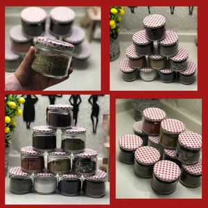 Kırmızı Kapaklı 10 Adet 300 cc Konseve Kavanoz /magnolia/baharatlık