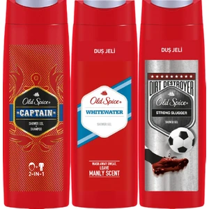Old Spice Duş Jeli Seti Captain + White Water + Strong Slugger
