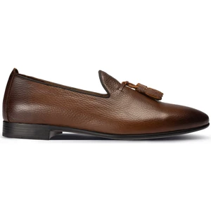 Deri Taba Rengi Erkek Loafer