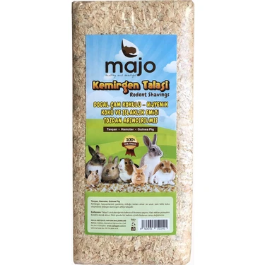 Majo Kemirgen Talaşı 15LT 750GR x 5 Paket Doğal Çam Kokulu Hijyenik Tavşan Hamster Ginepig