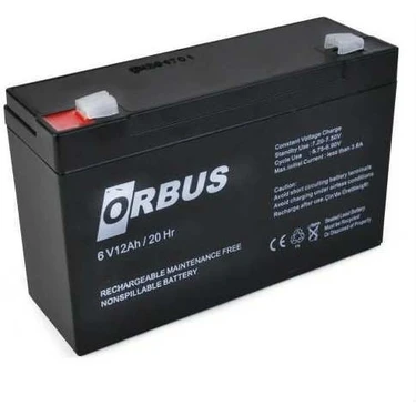 Orbus Pilsan Oyuncak Uyumlu 6V 12AH Akü Yeni Tarihli Ürün 6 Volt 12 Amper Akü 6V 12AH Kuru