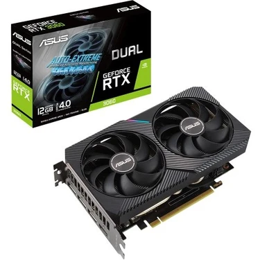 ASUS GeForce RTX 3060 12GBグラフィックボード Asus GEFORCE DUAL RTX 3060 12GB 192bit GDDR6 1807MHz OC HDMI Fiyatı