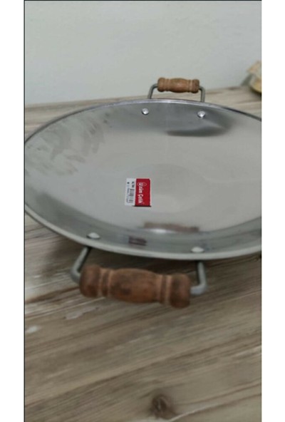Üzüm Çelik Kavurma Sacı-Gözleme Tavası No :4 41 cm Krom Içerikli Paslanmaz Çelik