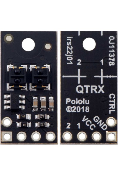 Pololu QTRX-HD-02RC 2'li Çizgi Algılama Sensörü (Sık Sensör Dizilimli)