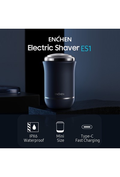 Enchen Erkekler Elektrikli Tıraş Makinesi Es1-Mini Boy Ipx6 Su Geçirmez (Yurt Dışından)