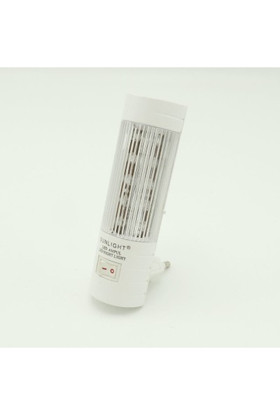 Sunlight Uzun LED Gece Lambası 0,5W Tasarruflu Işıklı Fişli Düğmeli 2'li