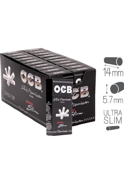 Ocb Stick Tutun Filtresi Ocb Sigara Sünger Ağızlık Zıvana 5.7 mm 20 Paket