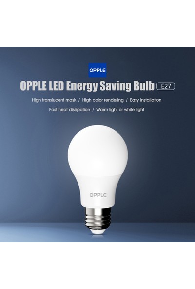 Opple LED Enerji Tasarruflu Ampul E27 7W Beyaz ( Yurt Dışından)