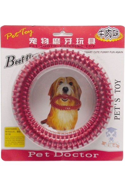 Letiantian Plastik Köpek Diş Kaşıma Oyuncağı Kokulu Halka LT-006 16 cm