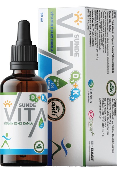 SunDe Vita D3 + K2 Damla 30 ml