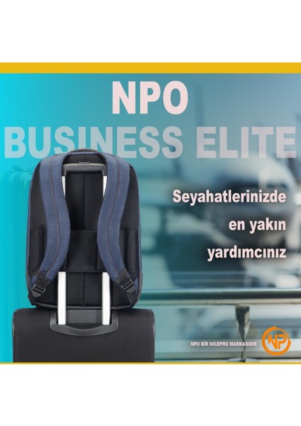 Npo Business Elite 16" Notebook Sırt Çantası-Lacivert