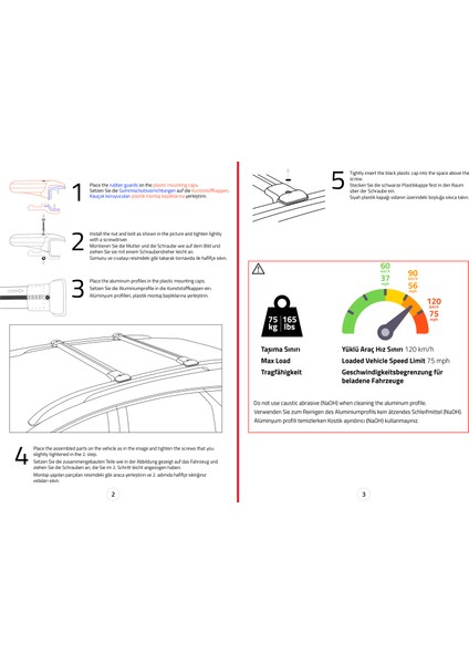 Ford Connect 1 2002-2014 Ara Atkı Tavan Barı-Gri