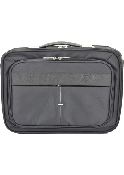 Kilitli Kasalı Kumaş Evrak ve Laptop Çantası 15 Inch