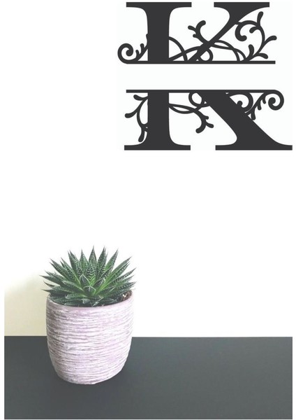Dekoratif Ahşap Harf Monogram Harf 1 Adet Dekoratif Duvar Süsü