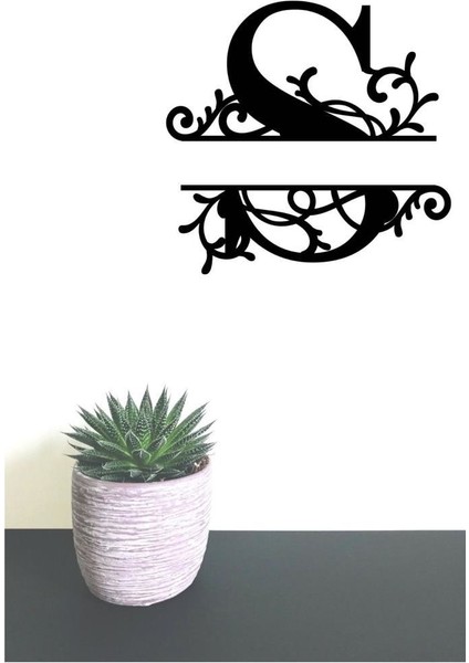 Dekoratif Ahşap Harf Monogram Harf 1 Adet Dekoratif Duvar Süsü