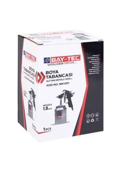 Boya Tabancası Baytec MK1301 1,8mm Nozzle