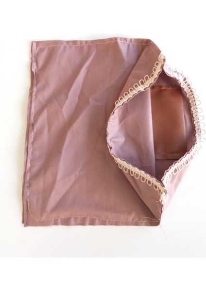 Fermuarsız 28X28 cm Dikilmiş Astar Gül Kurusu