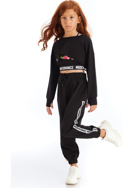 Nakışlı Basic Crop Üst Uzun Kol modelleri